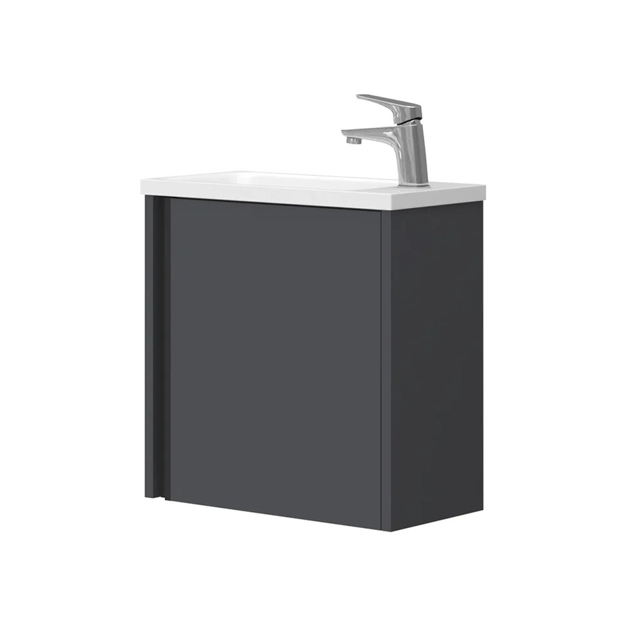 Vicco Badmöbel-Set Kleo Waschbecken mit Unterschrank in Anthrazit, Wandmontage - Bild 3