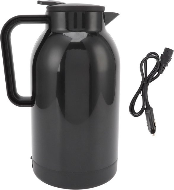 Tragbarer elektrischer Wasserkocher von CosyHome aus Edelstahl für das Auto, ideal für Tee und Kaffee, Schwarz/Grau, 1,3 l - Bild 1