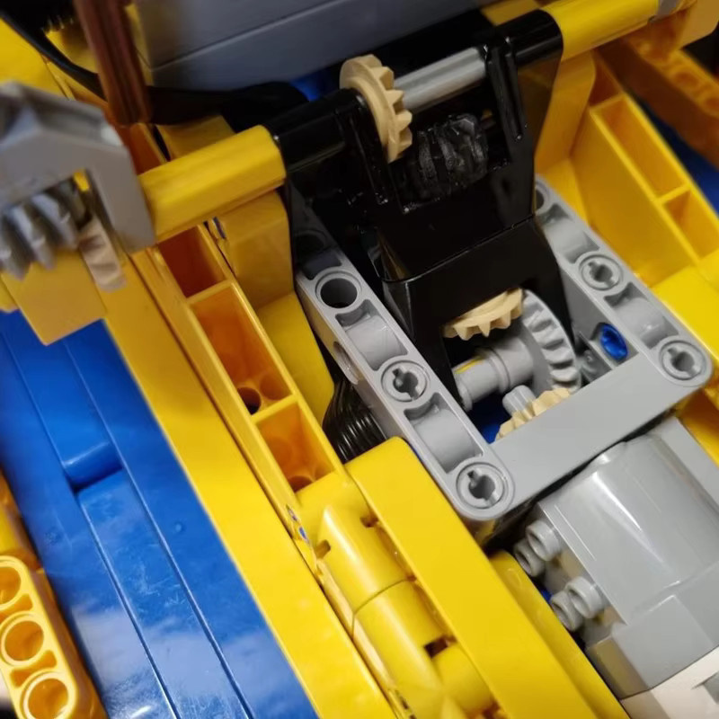 INMOCTOY 3-Achsen Kipper Anhänger MOC Bausteine Set in Gelb - Bild 4