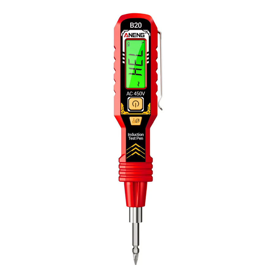 B20 Digitaler Messstift Intelligent Sensing Spannungsdetektor NCV Spannungssonde Tester 30V-1000V in Rot - Bild 7