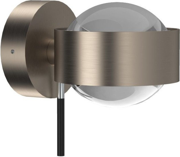 Top Light Puk Mini Wandleuchte in Nickel matt mit Glaslinse und Up-Down-Lichtfunktion - Bild 1