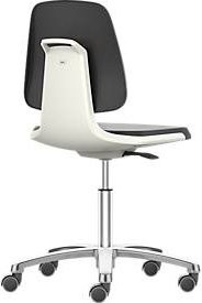 Arbeitsdrehstuhl Bimos Labsit mit Integralschaum in Weiß, B/T/H: 45 x 42 x 45-65 cm - Bild 1