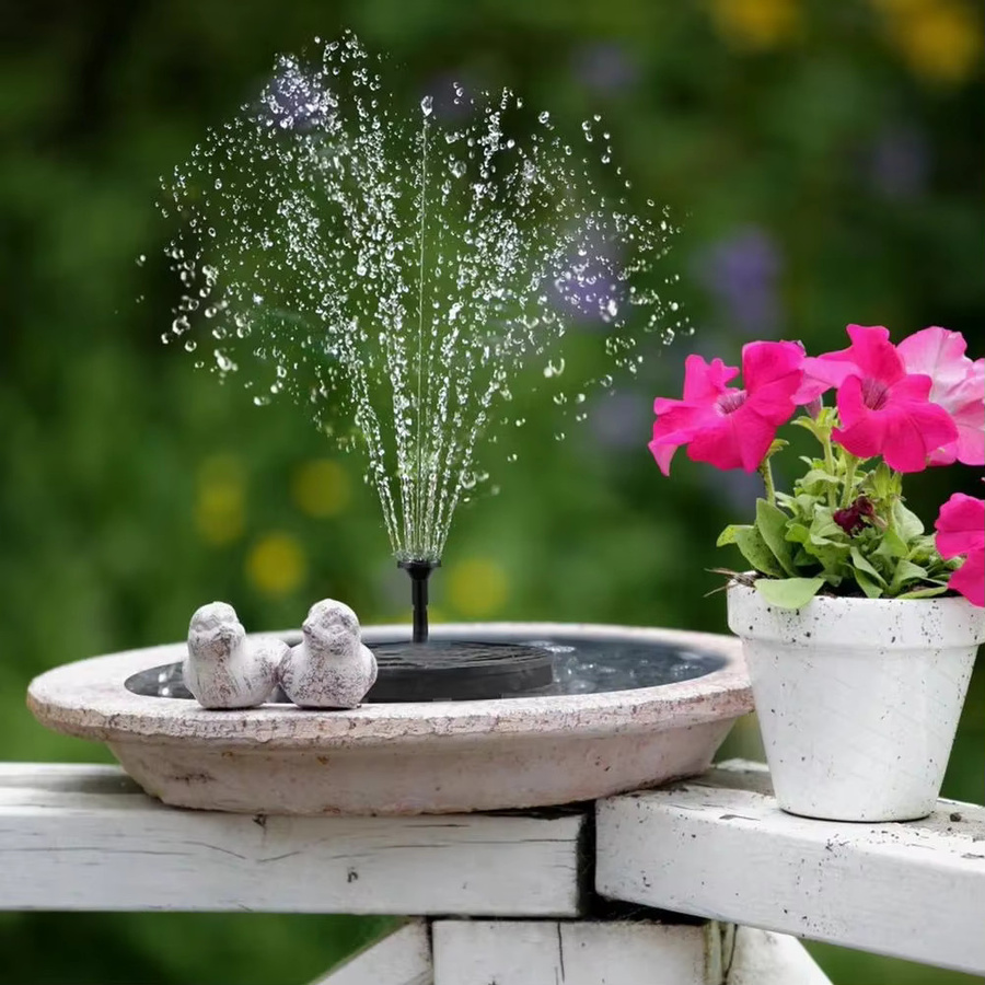 ZRGAE Solar Wasserfall Brunnen für Garten, Pool und Teich als dekorative Mini-Vogelbad-Dekoration für Outdoor-Bereiche - Bild 5