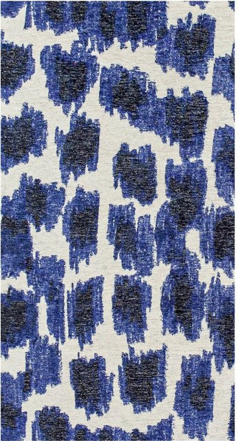Lola&Moi Teppich Ikat in Ultramarin Blau, Breite: 80 cm, Länge: 150 cm - Bild 1