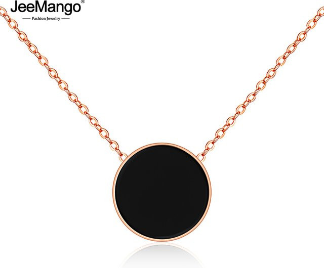 Jeemango Choker Halskette, Edelstahl, Schwarz, Weiß, Damen - Bild 1