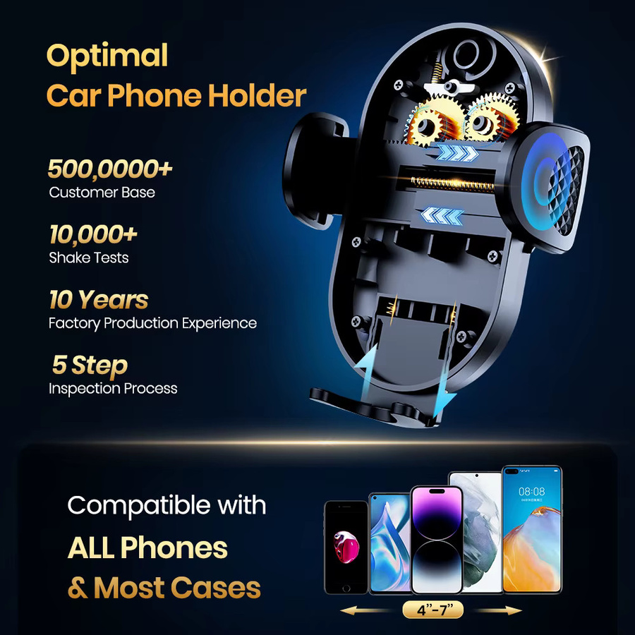 TOPK Autotelefonhalterung für Lüftungsschlitze mit Metallhaken in Schwarz, universeller Handy-Ständer für iPhone 16 15 14 13 Pro Max und Samsung S25 - Bild 5
