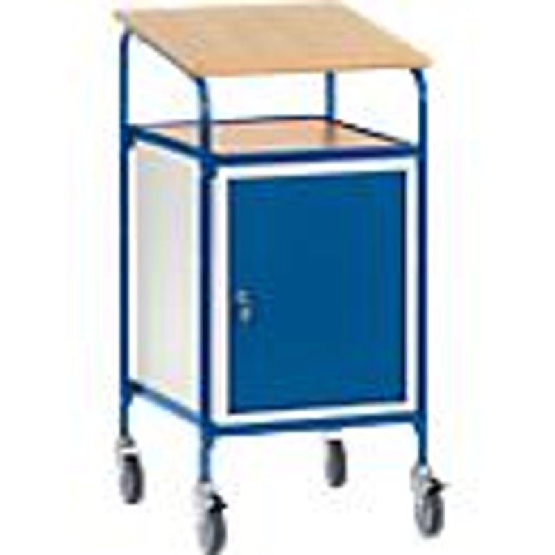 Fetra Rollpult 5836 mit Schreibfläche und Stahlschrank in Blau und Grau, B: 69,5 cm, T: 60,5 cm, H: 119,5 cm - Bild 5