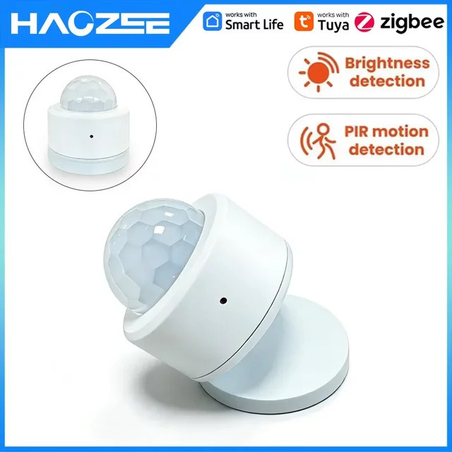 Tuya Zigbee 3.0 PIR-Bewegungsmelder Infrarot-Smart-Sensor in Weiß für Home Assistant und Z2M - Bild 1