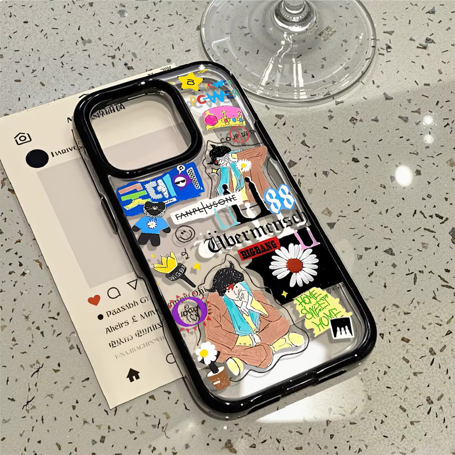 Luxus Acryl Schutzhülle für iPhone 11 12 13 14 15 16 17 Pro Max in Multicolour - Bild 5