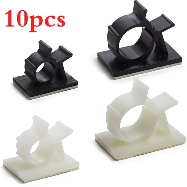 10 Stück Verstellbare Selbstklebende USB-Kabelorganisatoren von Mrgabwte zur Kabelverwaltung und als Kabelschutz für deinen Desktop - Bild 1