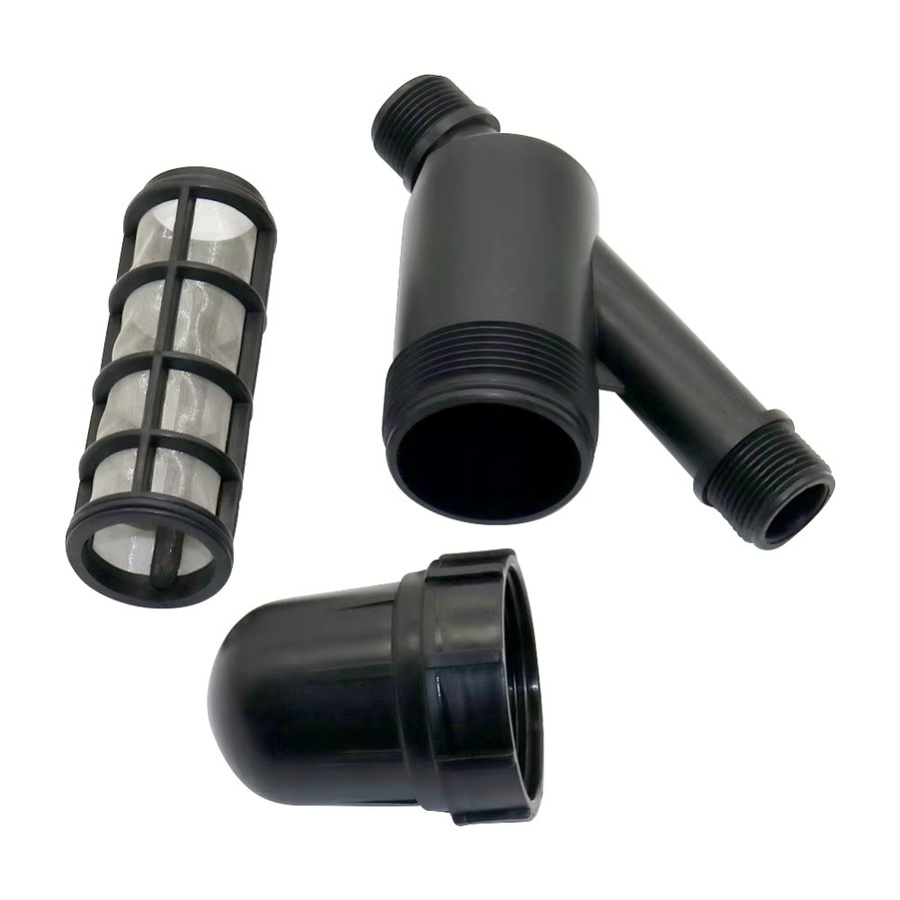Adhere To Fly Sprühfilter 1 Zoll mit 120 Mesh Edelstahlnetz für die Gartenbewässerung in Schwarz und Silber - Bild 2