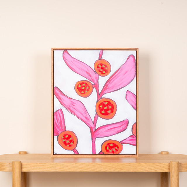 BLUME2000 Wandillustration Granada Gewächs in Rosa und Weiß im modernen Green Living Stil - Bild 1