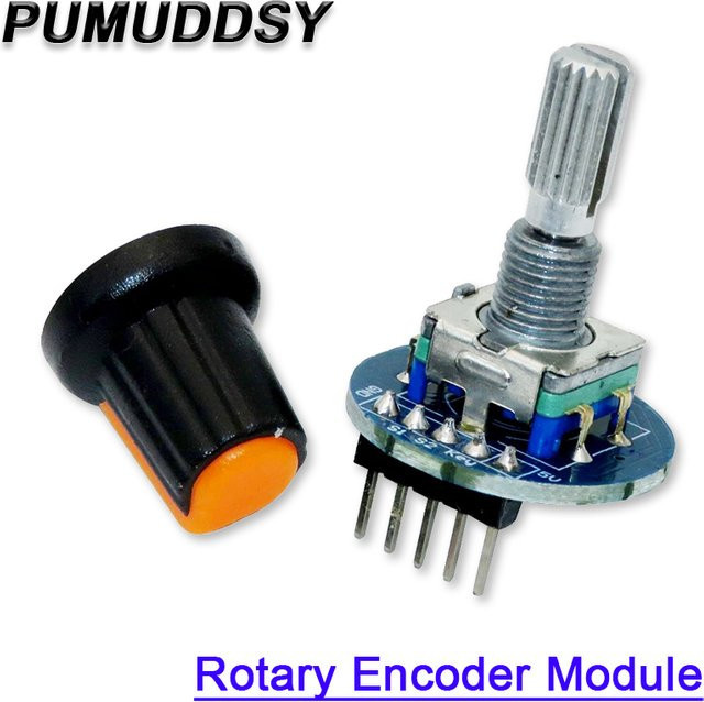 PUMUDDSY Drehgebermodul EC11 für Arduino Brick Sensor Development mit runder Audio-Potentiometerknopf Kappe in Multicolour - Bild 1