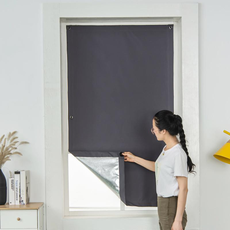 Verstellbarer Verdunkelungsrolllo mit Saugnapf als Sonnenschutz, UV-beständig, Polyester, Schwarz, B: 116 cm, H: 120 cm - Bild 1