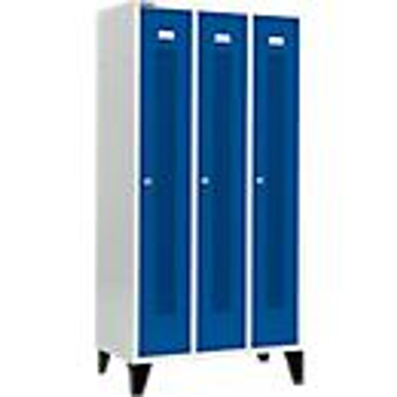 Schäfer Shop Select Kleiderspind mit 3 Abteilen und Zylinderschloss in Enzianblau - Bild 2