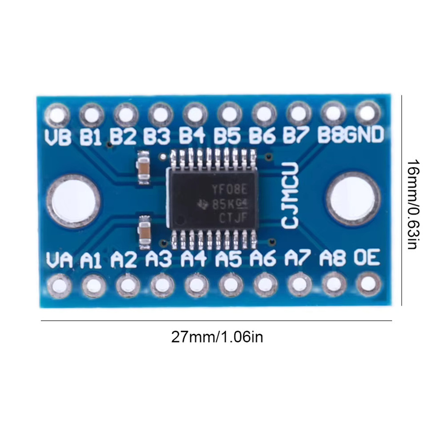 TXS0108E Logic Level Shifter Bidirektionales Modul 8 Kanal für Raspberry Pi, 3,3 V bis 5 V, Blau - Bild 5