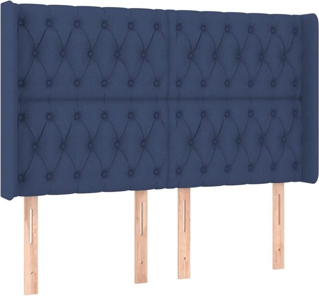 vidaXL LED Kopfteil Blau mit USB-Ladeanschluss und integrierter Beleuchtung, B/T/H: 147 x 16 x 118 cm - Bild 1