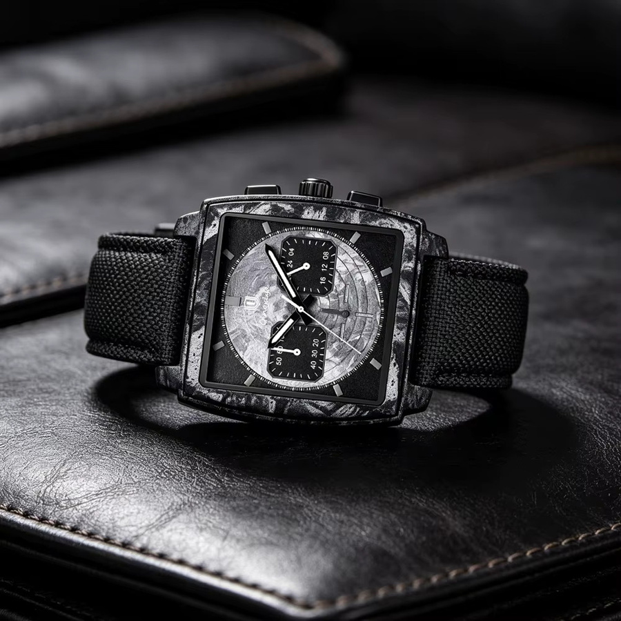 QINGXIYA Chronograph, Quarz, Leder, Weiß, Herren - Bild 2