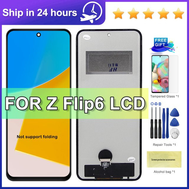 Samsung Z Flip6 5G Ersatz LCD Display Touch Screen in Schwarz für SM-F741 und SM-F741B - Bild 1