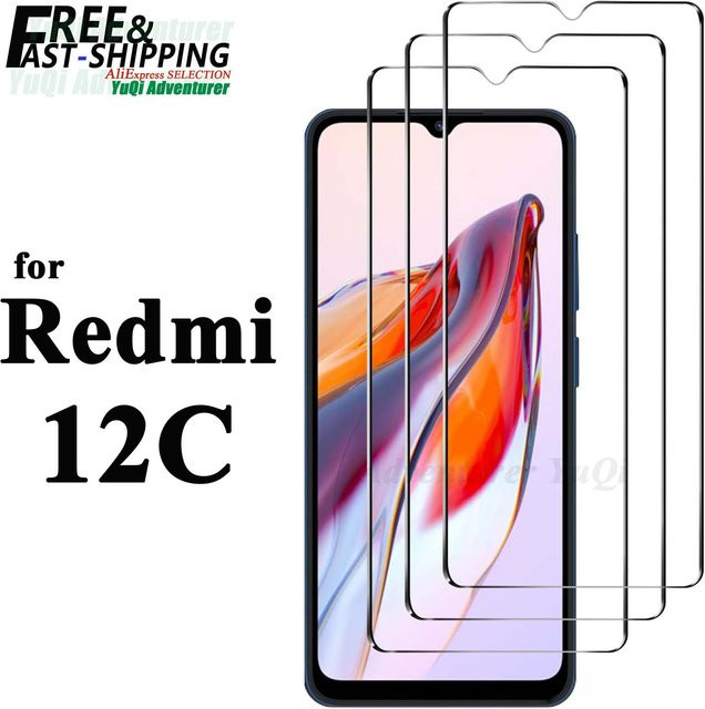 Xiaomi Redmi 12C Displayschutzfolie aus gehärtetem Glas, transparent, HD-Kristall, 9H kratzfest - Bild 1