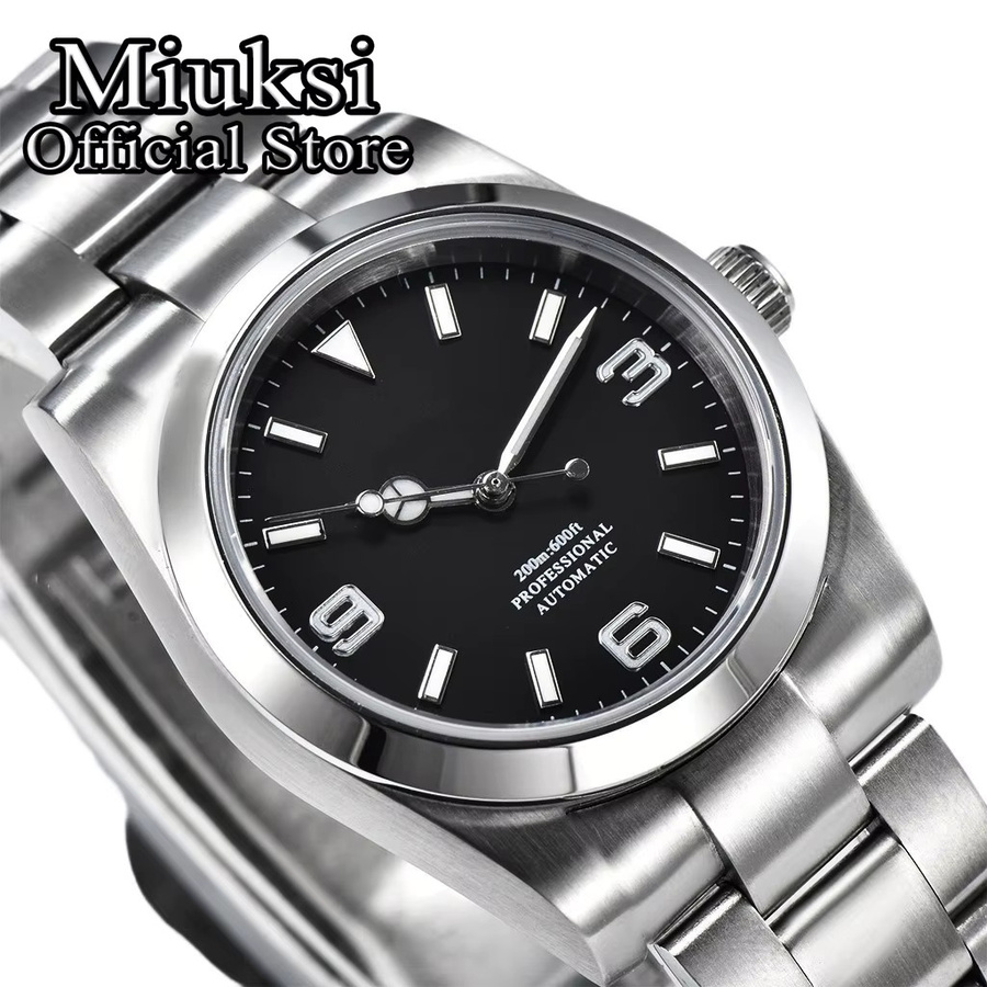 Miuksi Armbanduhr, Automatik, Edelstahl, Saphirglas, 36 mm, Schwarz, Unisex - Bild 2
