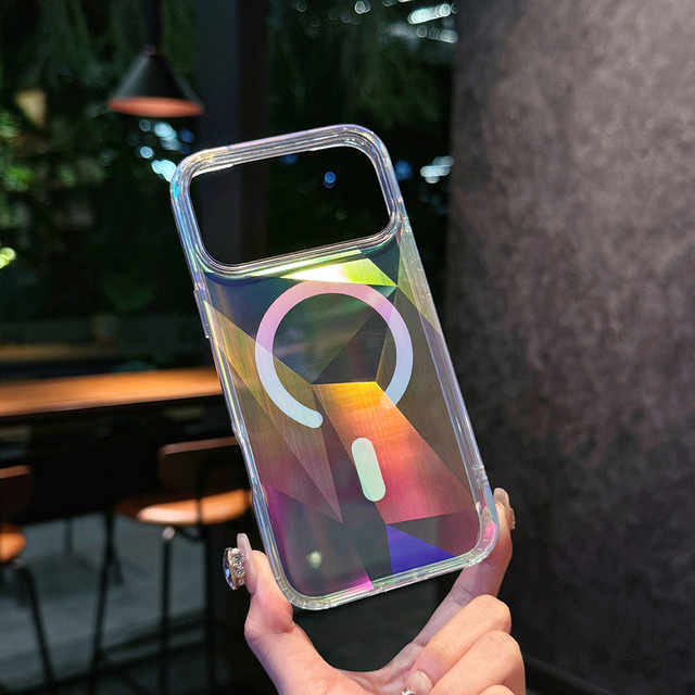 Bunte Diamant-Handyhülle für iPhone 17 Pro Max, 16, 15, 14, 13 Pro Max, magnetische Schutzhülle, wasserdicht und sturzfest, Multicolor - Bild 1