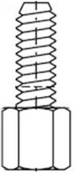 Molex 1727040093 Schraubbolzen aus verzinktem Stahl, 1 Set - Bild 1
