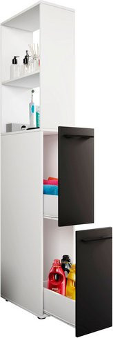 VCM Mehrzweckschrank Sadilo XL aus Holz in Weiß oder Anthrazit, B/T/H: 25 x 50 x 183 cm - Bild 1
