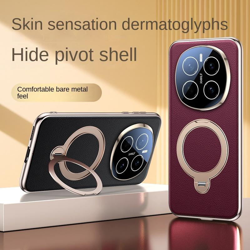 Premium Leder Handyhülle für Honor Magic 7 Pro mit 360 Grad drehbarem Ständer und Linsenschutz - Bild 2
