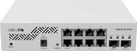 MikroTik Cloud Smart Switch CSS610-8G-2S+IN mit 8 x 10/100/1000 Ethernet und 2 x 10 Gigabit SFP+ Ports - Bild 1