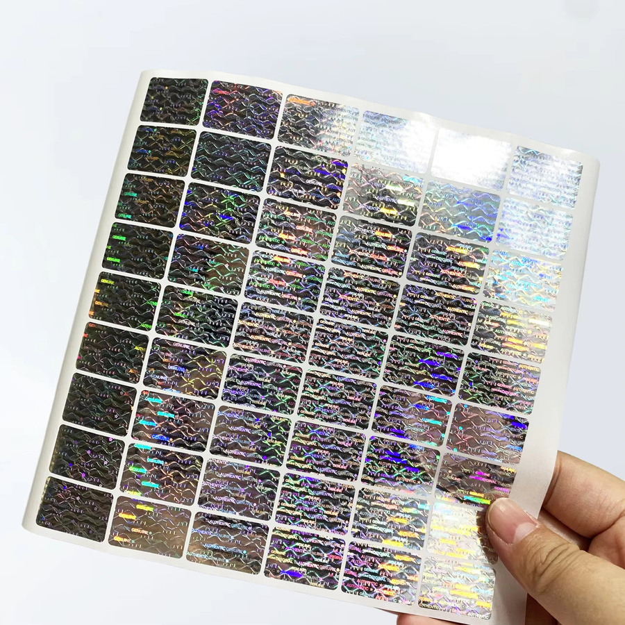 1000 Stück Holographische Sicherheitssiegel VOID-Aufkleber in Silber und Multicolour als manipulationssichere Etiketten für Verpackungen und Geschenkboxen - Bild 4