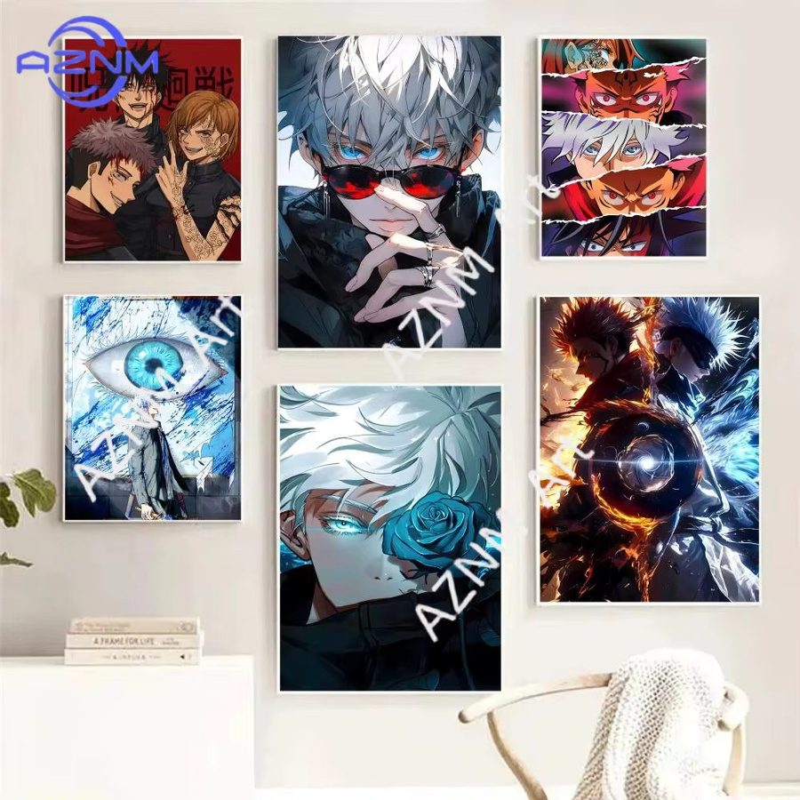 KAYOU Jujutsu Kaisen Cartoon Leinwandposter in Multicolour zur Wanddekoration - Bild 2