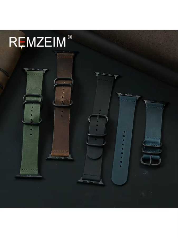 REMZEIM Uhrenarmband Leder, Retro, Herren - Bild 2