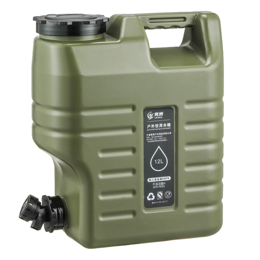 ATUOTIN Outdoor-Camping-Trinkwassereimer mit Wasserhahn, tragbarer Wasservorratsbehälter für Picknick und Wandern, Grün, 12 l - Bild 7
