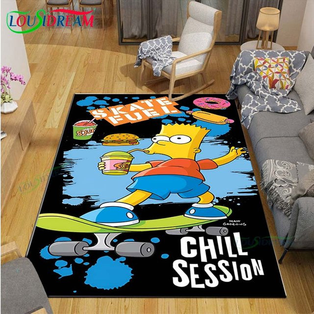 Rutschfester Teppich mit Simpsons Cartoon-Motiv von LjqEight, Mehrfarbig, B/T: 80 x 50 cm - Bild 1