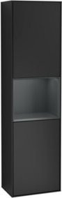 V&B Hochschrank Finion mit LED-Beleuchtung und Glastüren, B/T/H: 41,8 x 15,0 x 151,6 cm - Bild 1