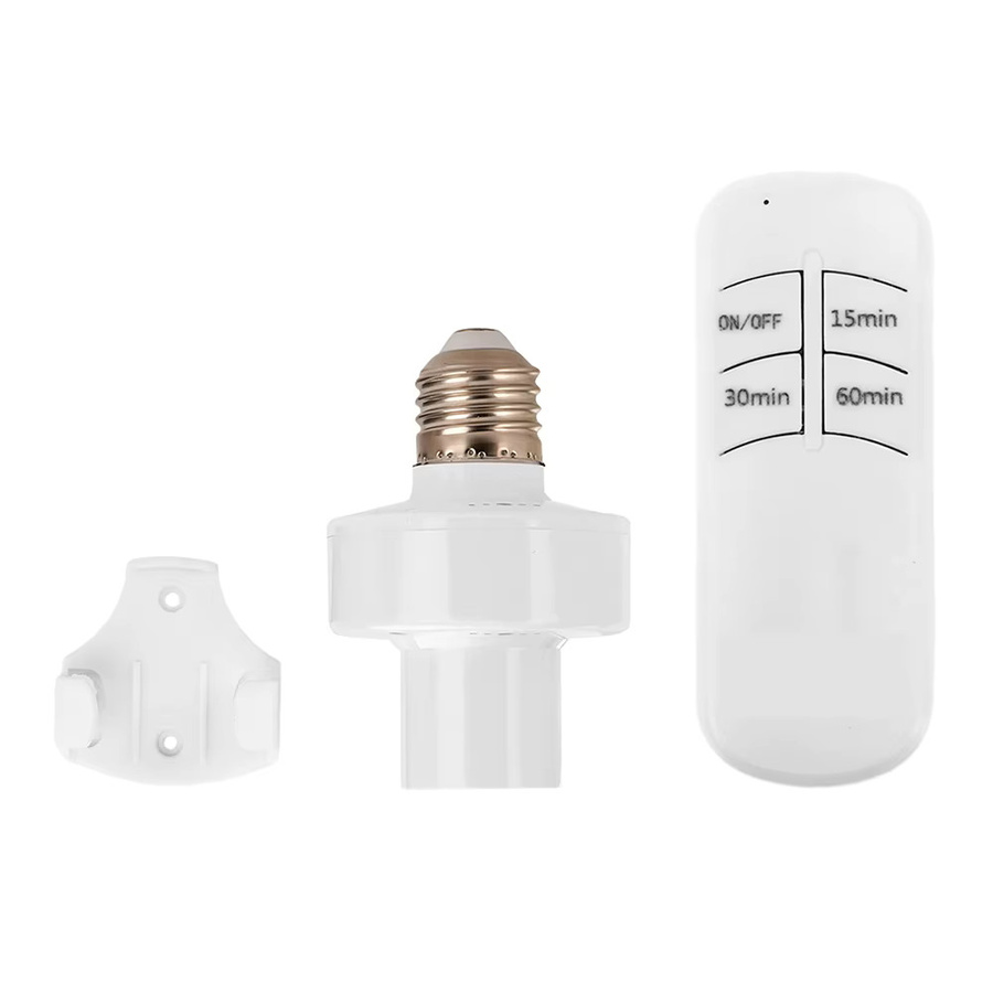 Smart Fernbedienung Lichtschalter für E27 LED Lampen mit Timer und 30m Reichweite in Weiß - Bild 3