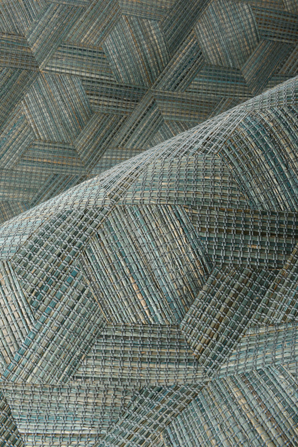 Arte Wallpaper Reflect Turquoise – Moderne Vlies Tapete mit abstraktem geometrischem Naturdesign - Bild 2