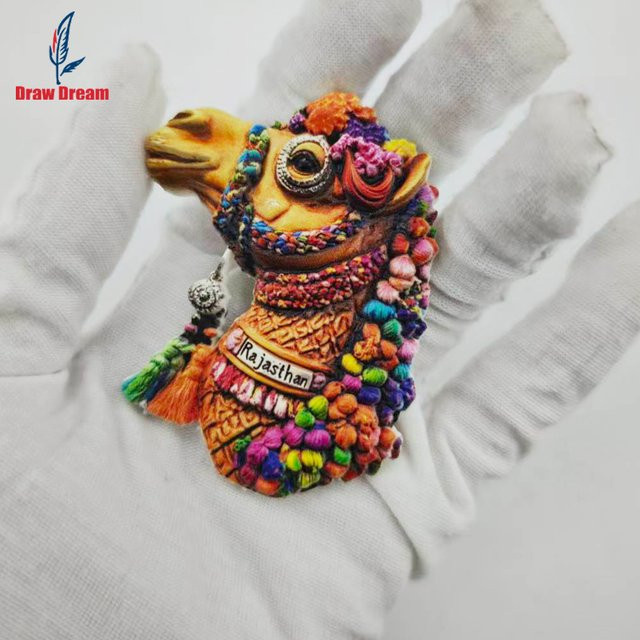 Rajasthan State Kühlschrankmagnet aus Keramik in Multicolour als Reise-Souvenir für dein Zuhause oder Büro - Bild 1