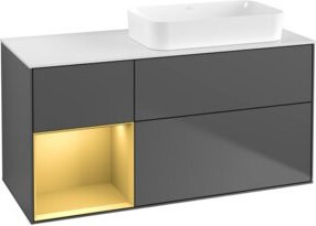 V&B Waschtischunterschrank Finion mit Regalfach links, Anthrazit matt, B/T/H: 120 x 60 x 60 cm - Bild 1
