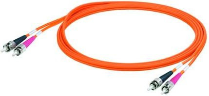 Weidmüller Glasfaser LWL Anschlusskabel Orange 5,00 m mit 1x ST-Stecker auf 1x ST-Stecker 62,5/125 µ Multimode OM1 - Bild 1