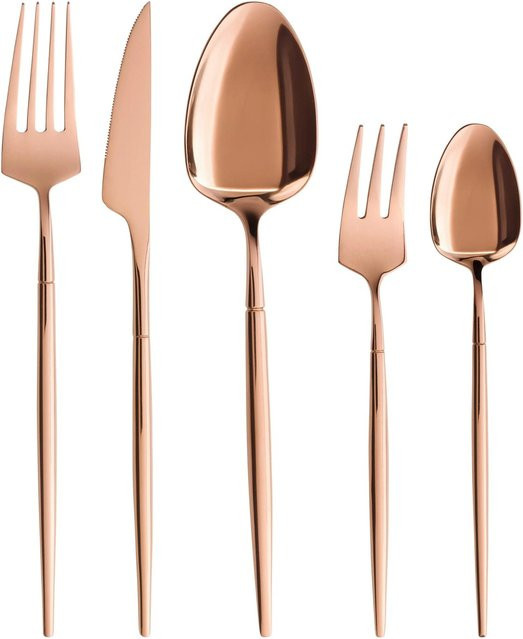 Mömax Besteckset Elegance aus Edelstahl in Kupferfarben, 20-teilig - Bild 1
