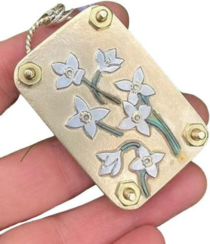 Tragbares Mini-Prägeset für Blumen von falaiwang in Gold aus Metall für botanische Kunst und DIY-Bastelarbeiten - Bild 1