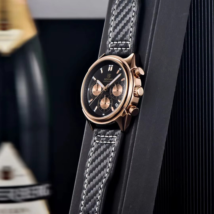BENYAR Chronograph, Quarzuhr, Edelstahl, 42 mm, Herren - Bild 3