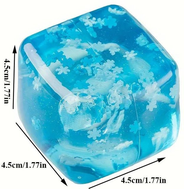 Schneeflocken Eiswürfel Anti-Stress Squishy, Stressabbau-Ball, Fidget-Spielzeug - Bild 1