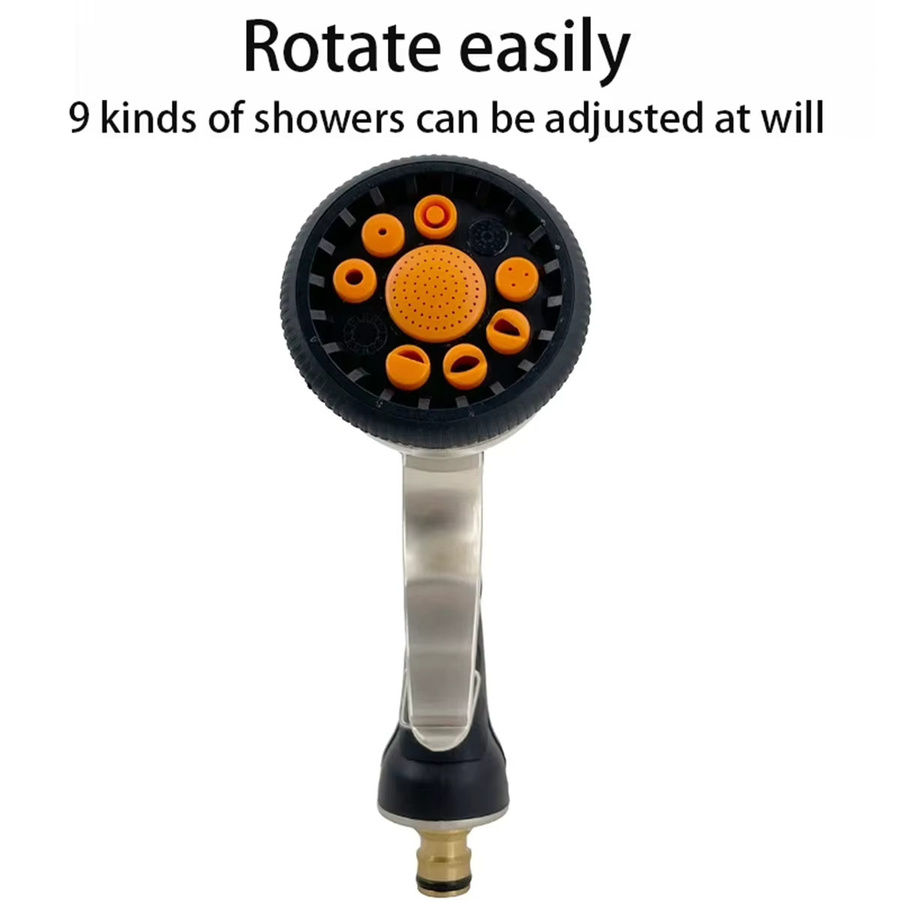 FLOWERS SPRAL Garten-Wasserpistole mit Hochleistungs-Metalldüse und Schlauchdüse für Gartenbewässerung und Autowäsche - Bild 2