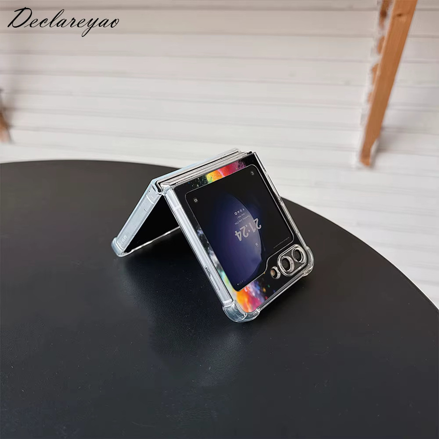 Personalisierte DIY-Foto-Schutzhülle von DECLAREYAO für Samsung Galaxy Z Flip 7 6 5 4 3 oder Z Fold, transparente matte Handyhülle mit individuellem Namen - Bild 4