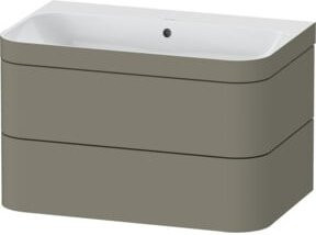 Duravit Möbelwaschtisch-Unterschrank Happy D.2 Plus in Grau Matt mit 2 Schubladen, B/T: 77,5 x 49 cm - Bild 1