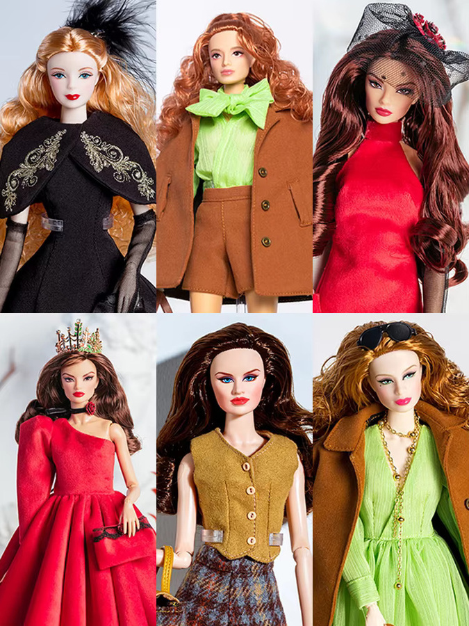 Xianxian Princess Supermodel-Puppenkleidung, Anzug, Schwarz, Rot, Zubehör - Bild 5