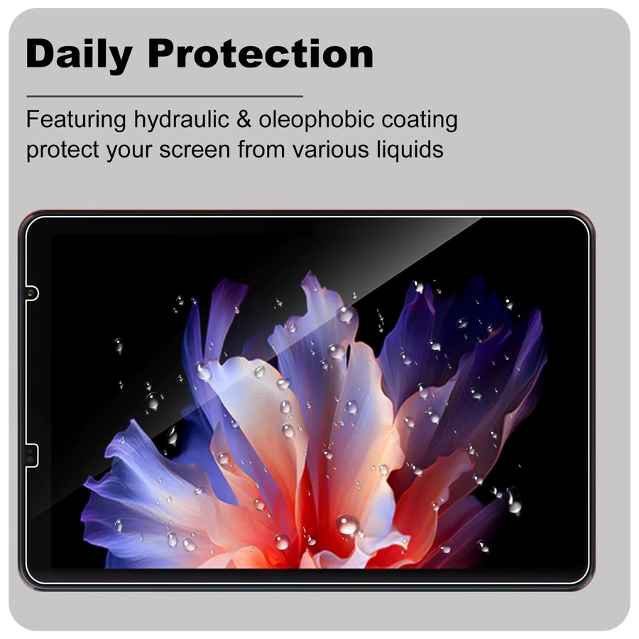 Blackview ZENO 1 Displayschutzfolie aus gehärtetem Glas, 8,0 Zoll, transparent, 9H Härtegrad, kratzfest und anti-fingerabdruck - Bild 5